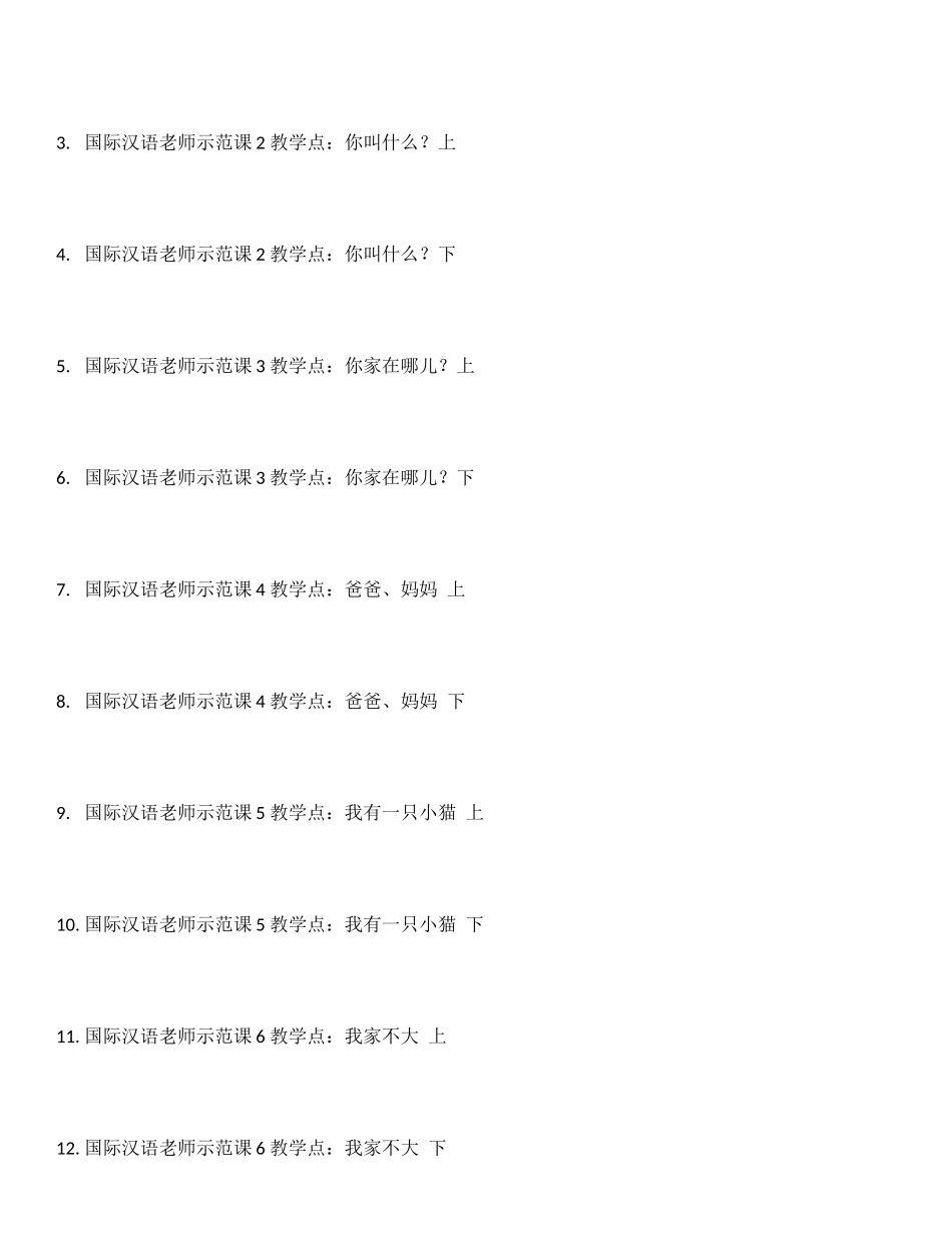 国际汉语教师资格证视频观摩示范课24课大全_第2页