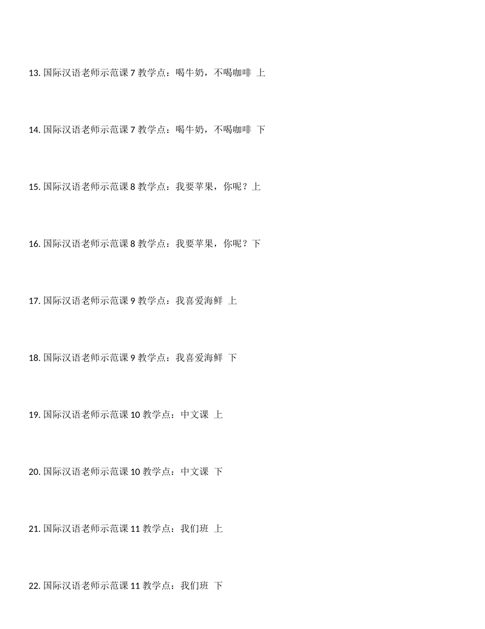国际汉语教师资格证视频观摩示范课24课大全_第3页