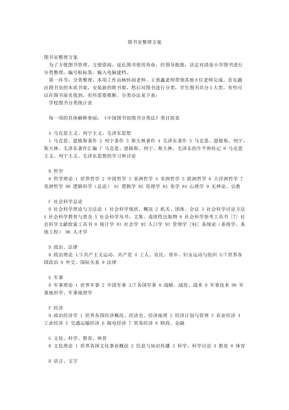 图书室整理方案_第1页