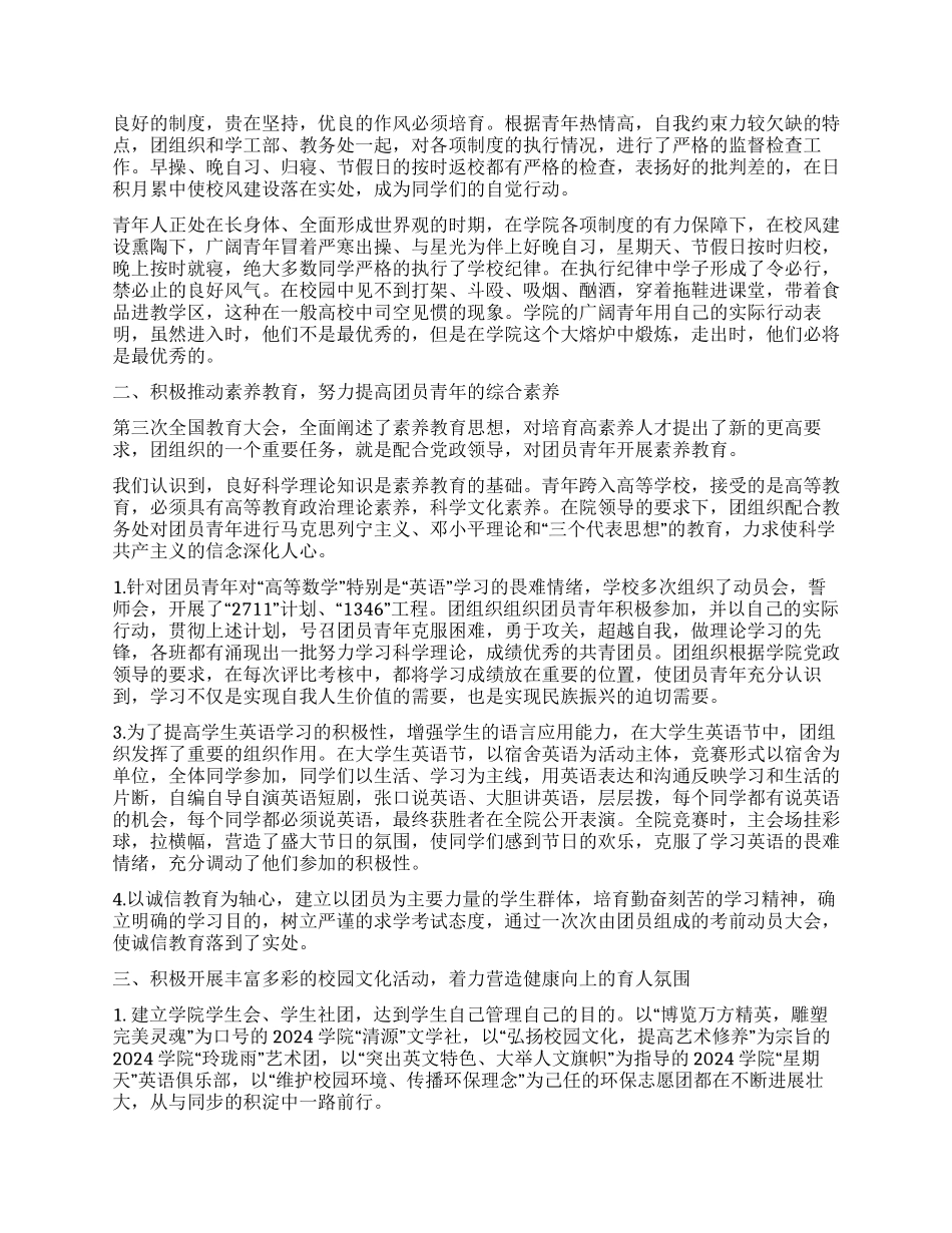 在团员代表大会上的工作报告_第2页