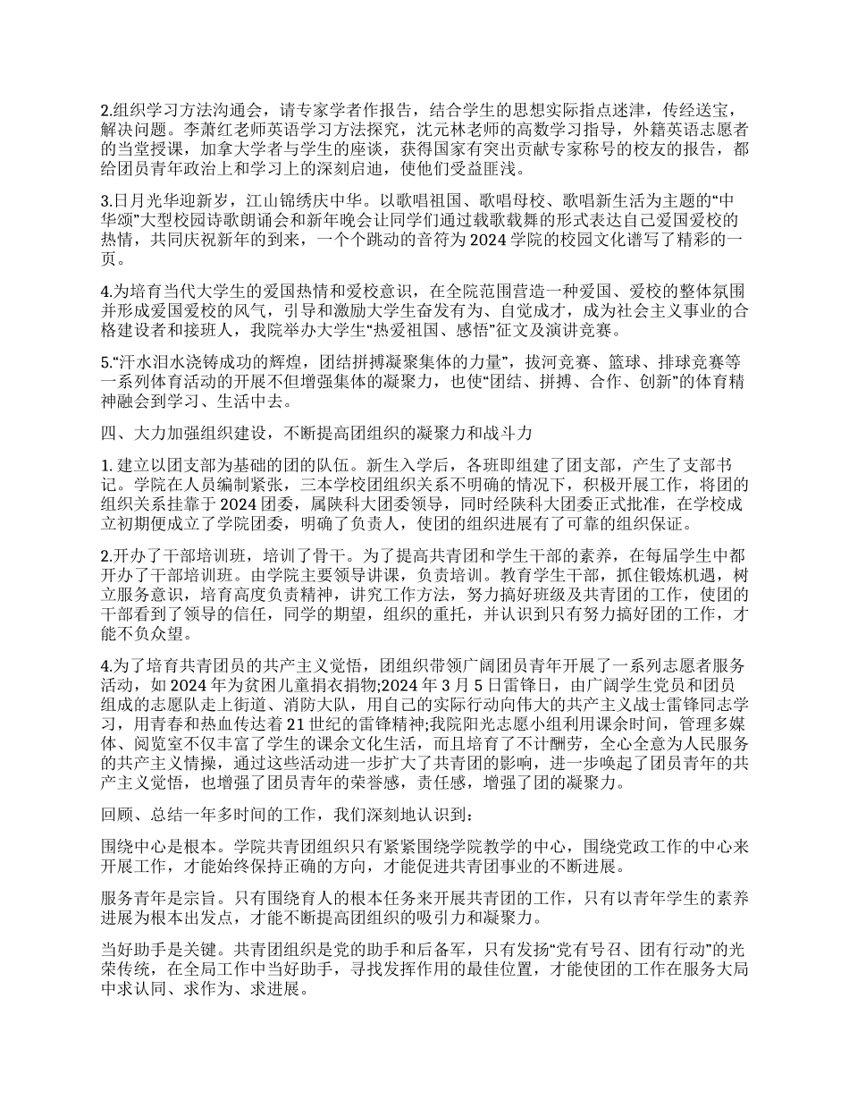 在团员代表大会上的工作报告_第3页