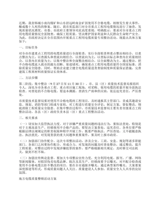 地方电缆质量整顿活动方案