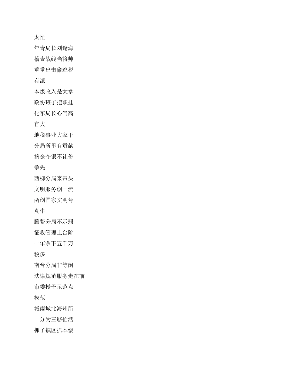 地税联欢会三句半_第2页