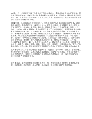 城区双联工作总结汇报范文