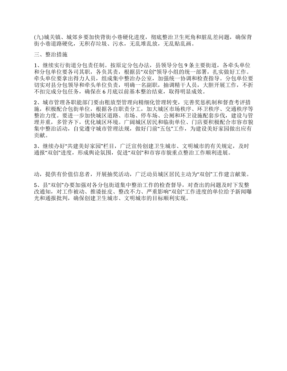 城区市容市貌集中整治方案_第2页