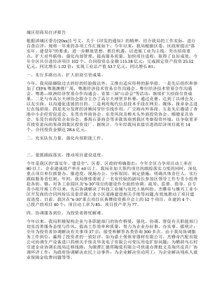 城区招商局自评报告