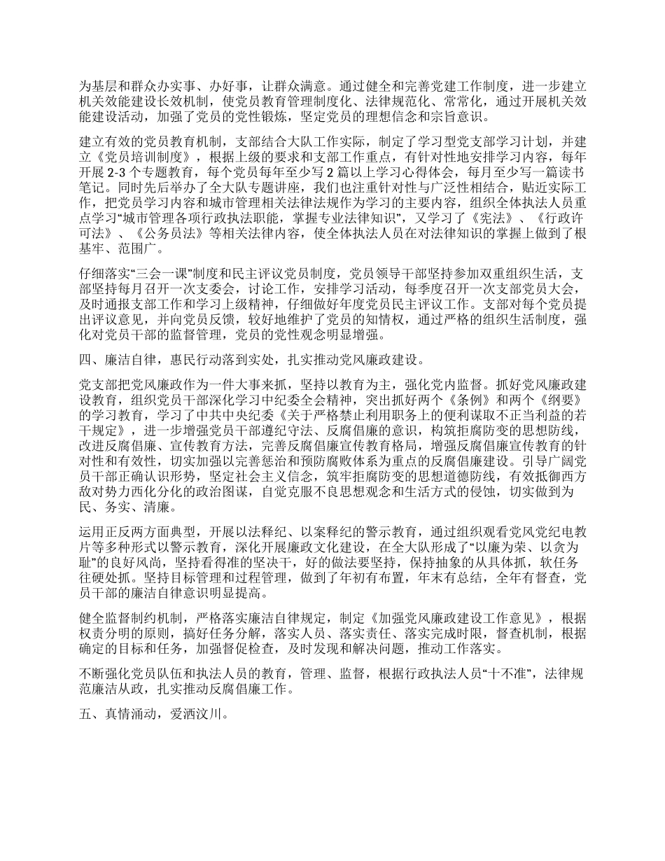 城管党支部党建工作总结_第2页