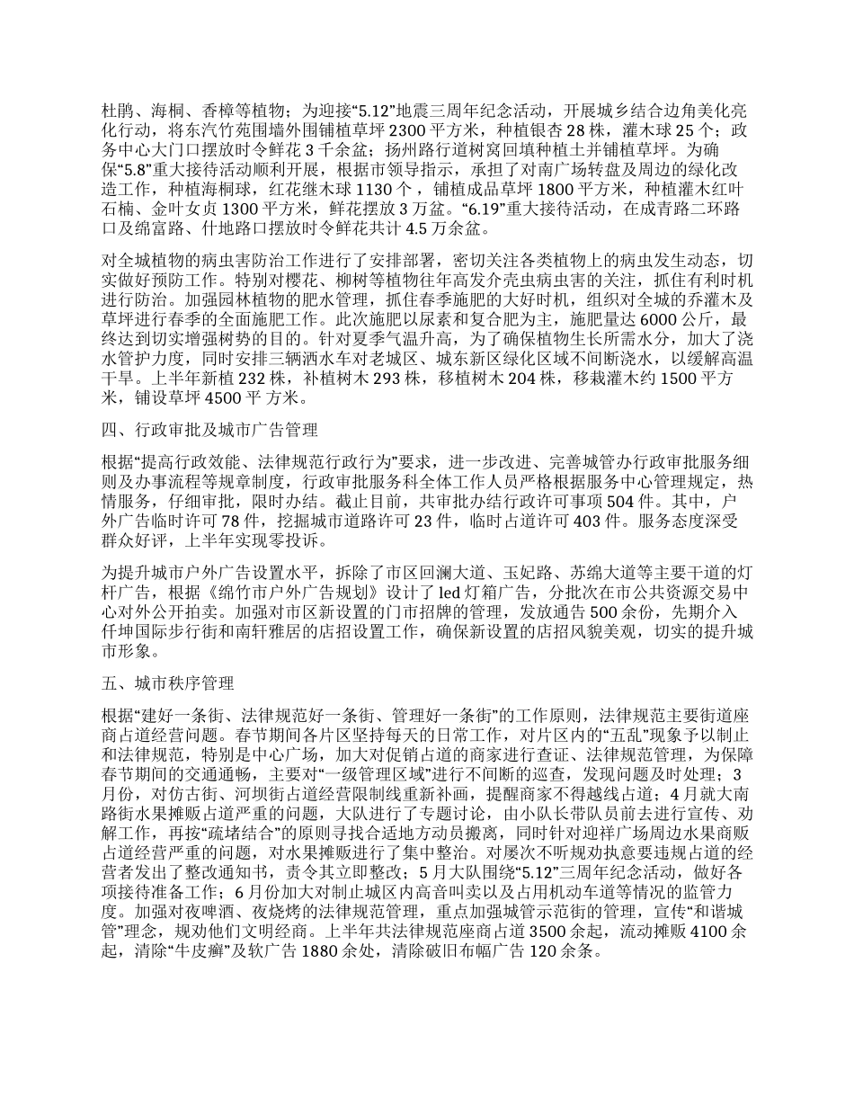 城管局上半年工作总结_第2页