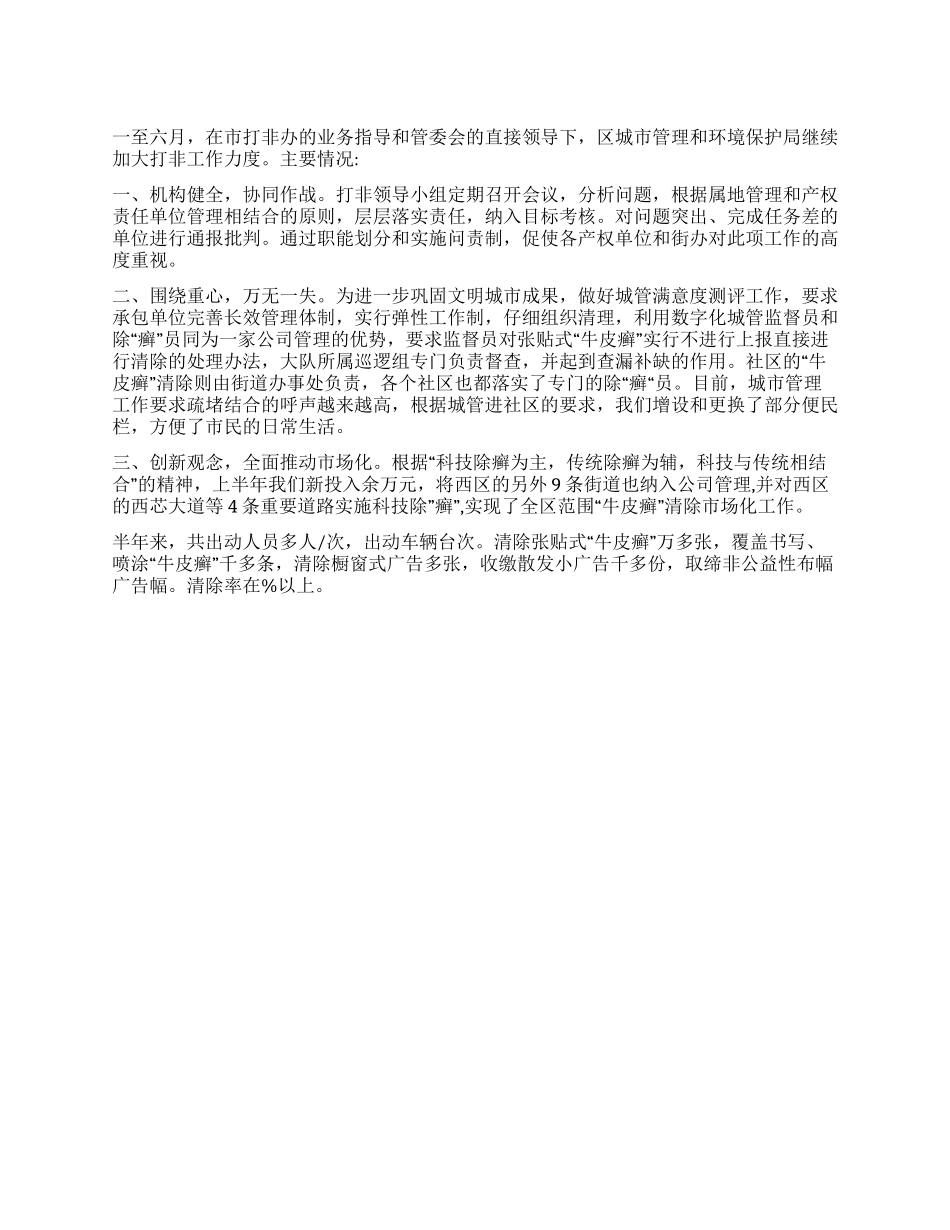 城管打非半年总结_第1页