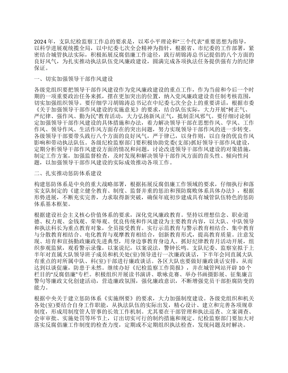 城管支队纪检监察要点_第1页