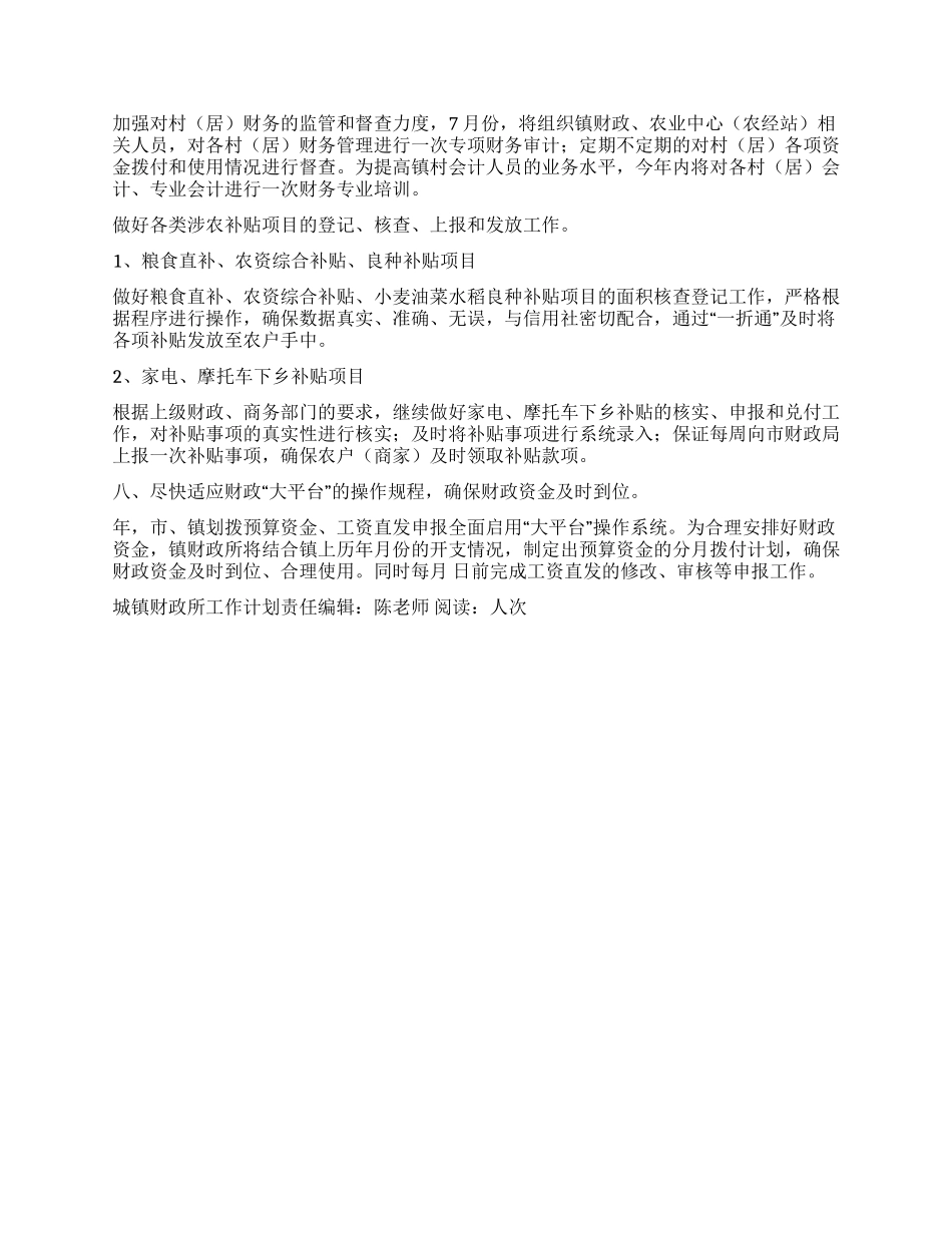 城镇财政所工作计划_第2页