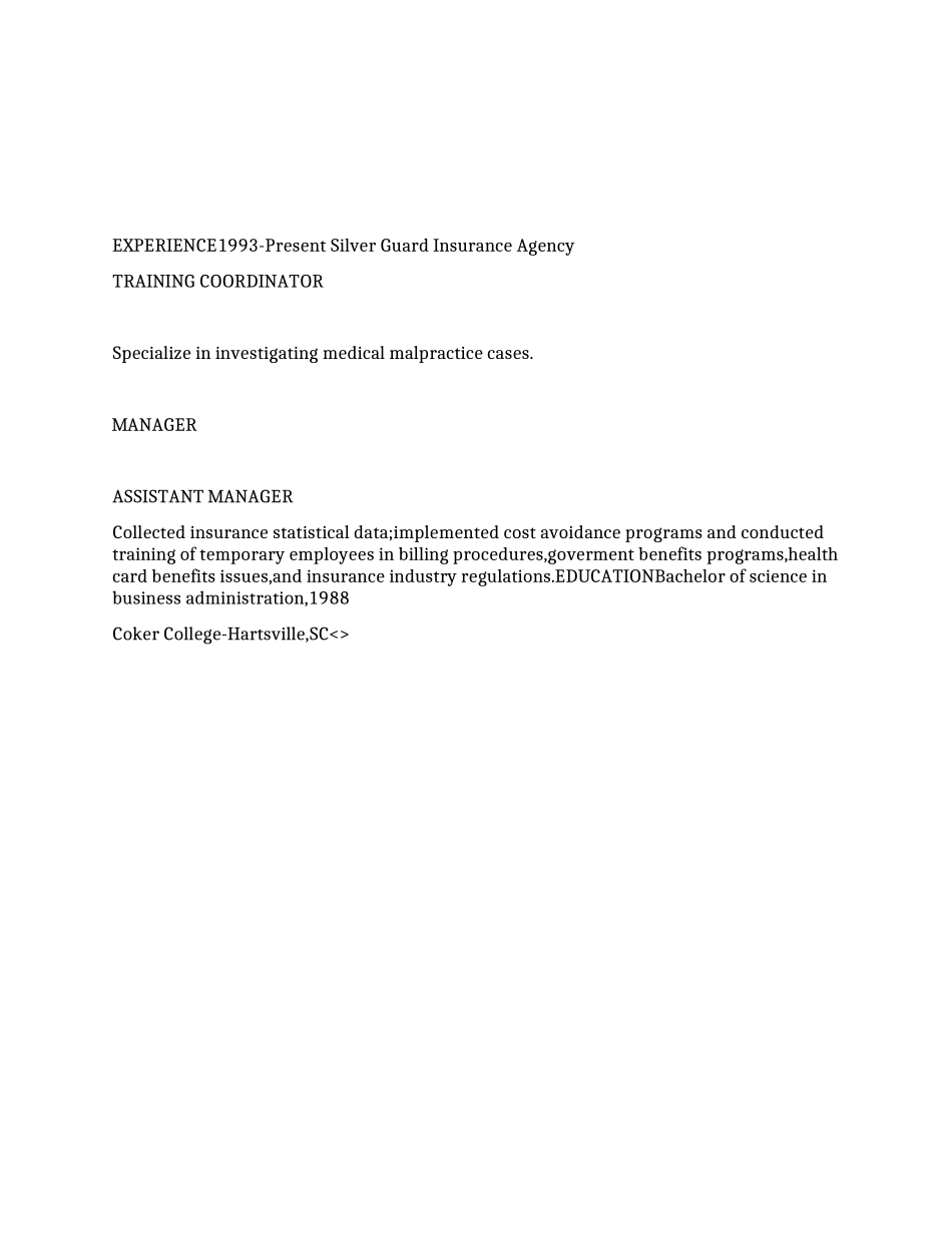 培训员英文简历模板_第1页