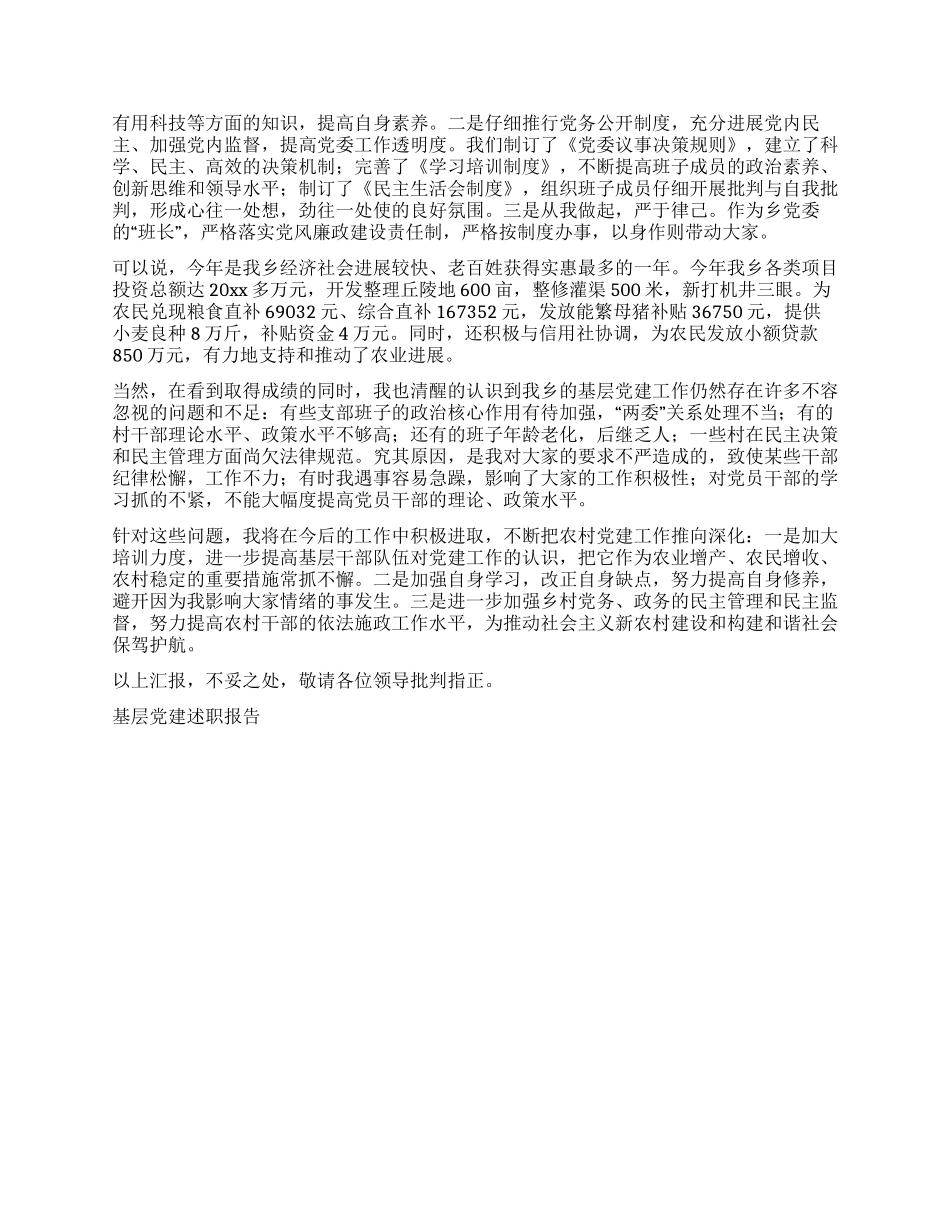 基层党建述职报告_第2页