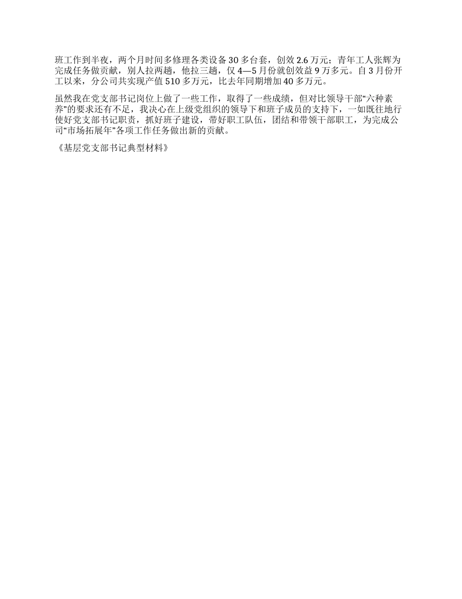 基层党支部书记典型材料_第3页