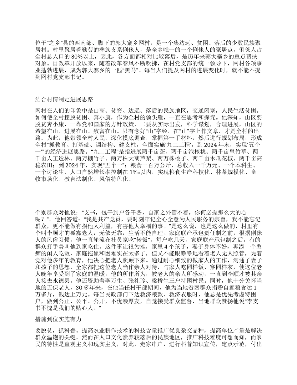 基层党支部书记事迹材料_第1页