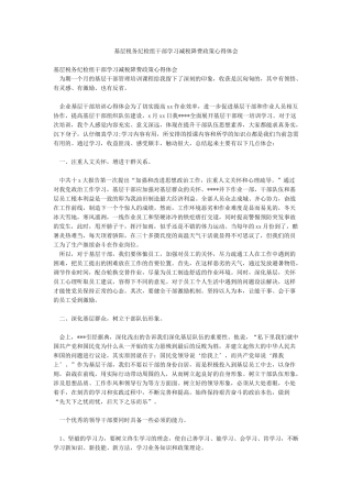 基层税务纪检组干部学习减税降费政策心得体会