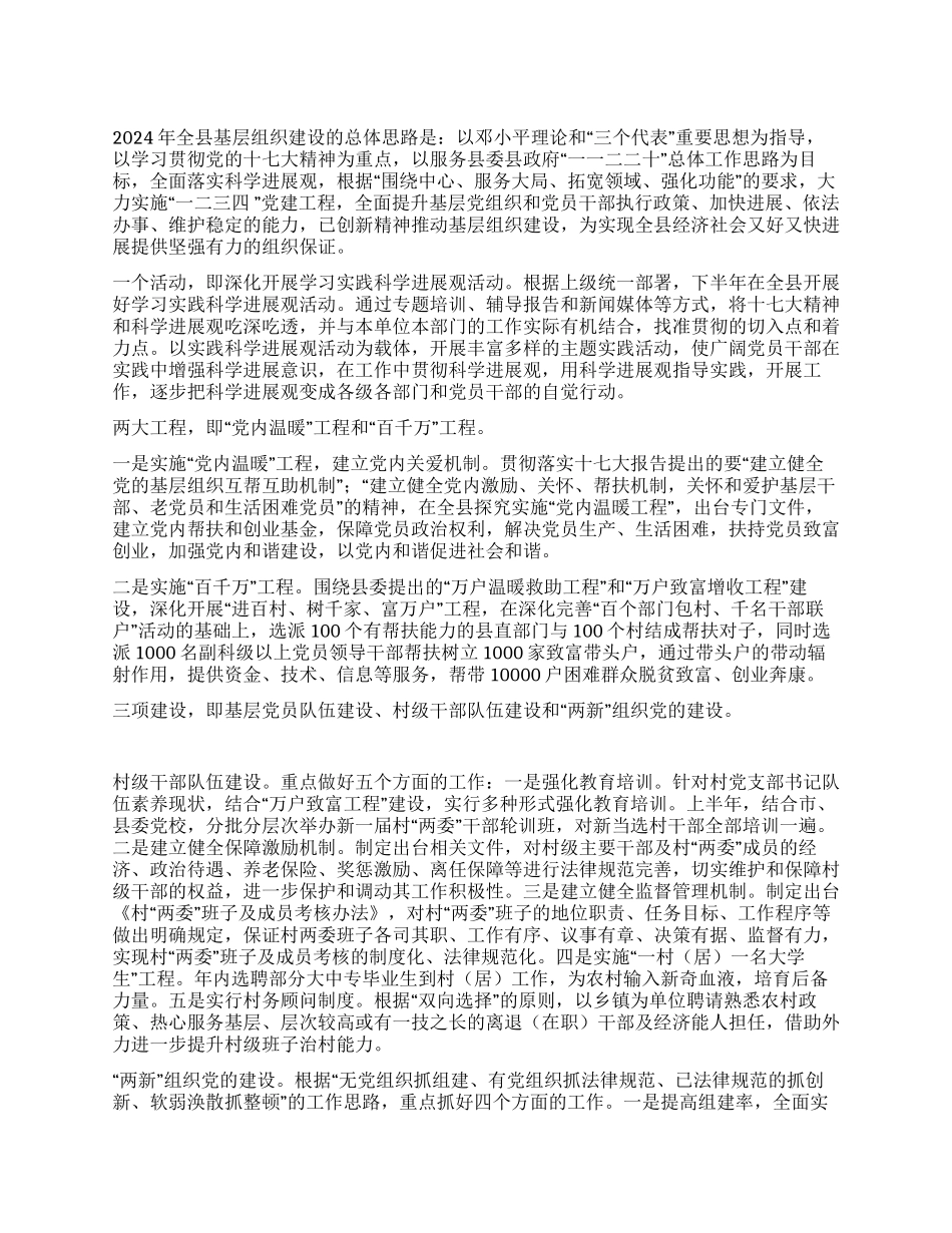 基层组织建设工作计划要点_第1页