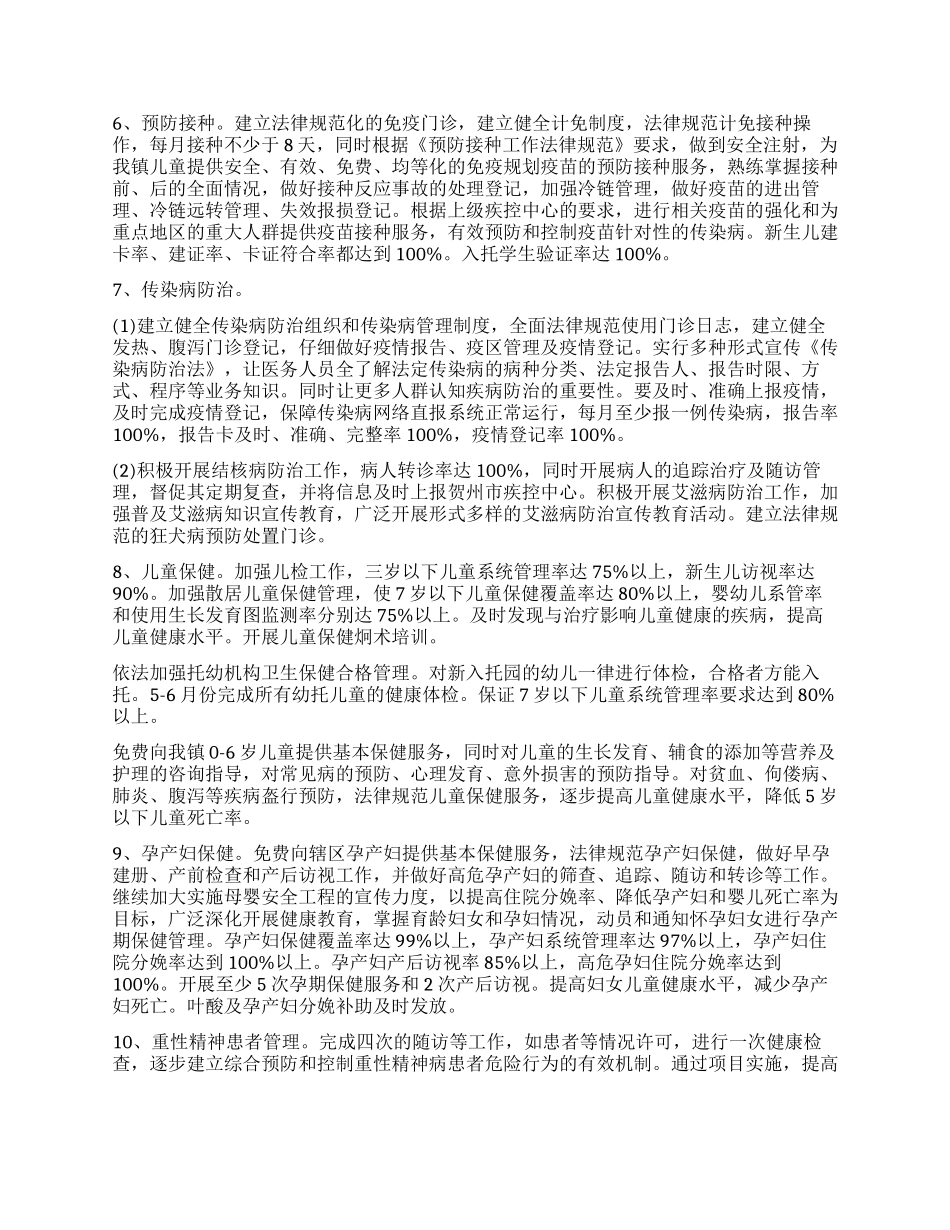 基本公共卫生工作计划书_第2页