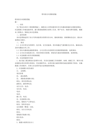 塔吊防台风预防措施