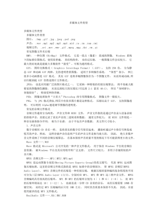 多媒体文件类型