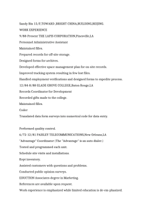 多岗位适用的英文简历模板