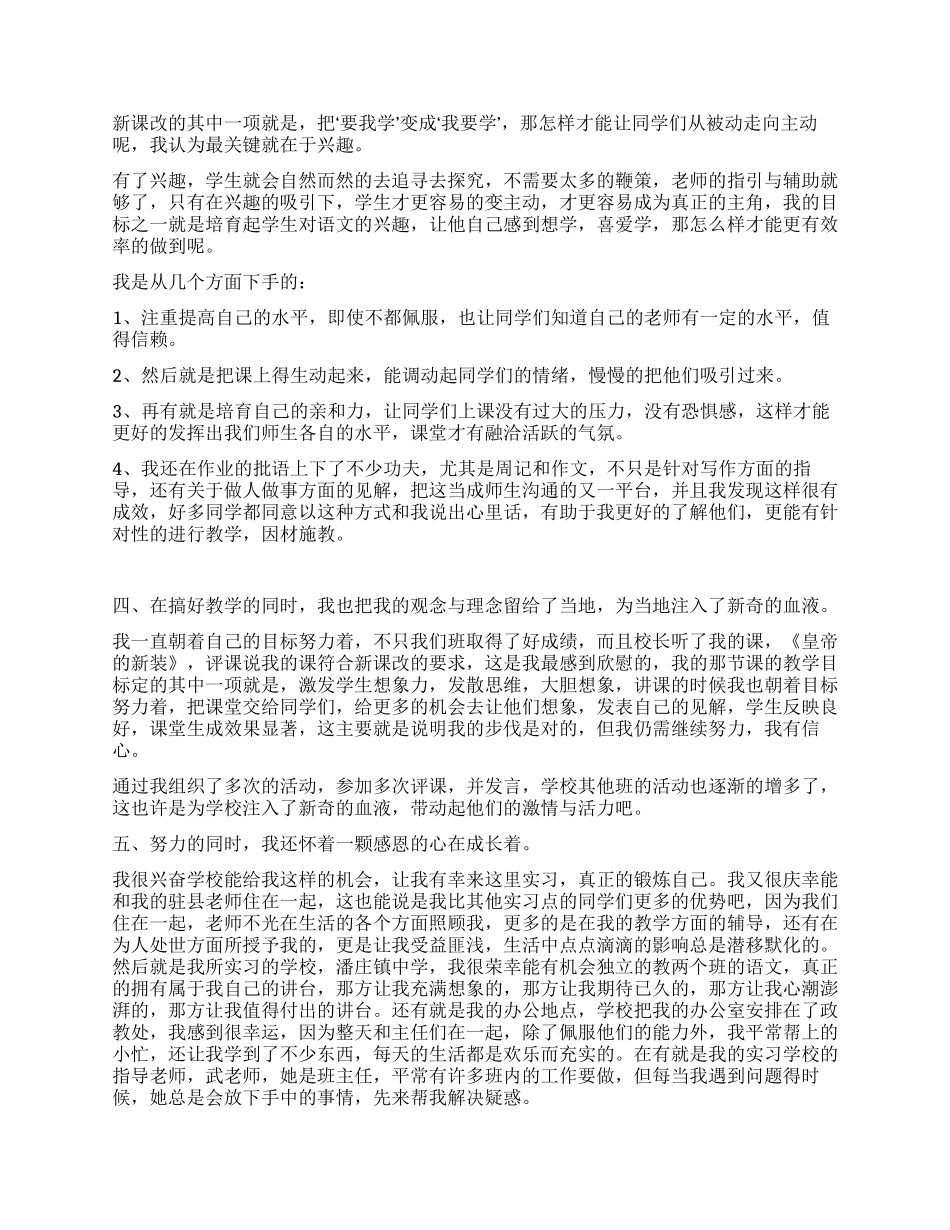 多彩之旅--教学实习总结_第3页