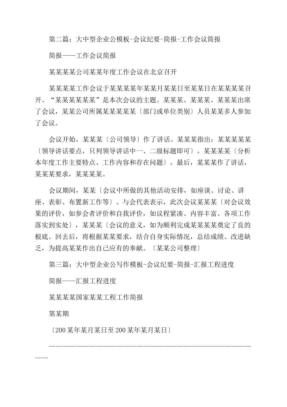 大中型企业公文写作模板_第2页