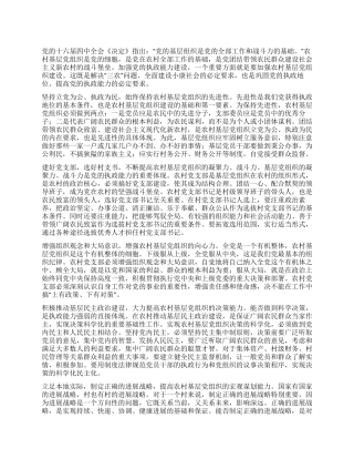 大力加强农村基层党组织建设党建党委
