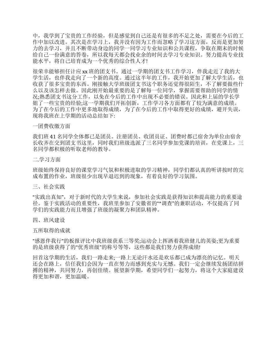 大学团支书年度工作总结_第2页