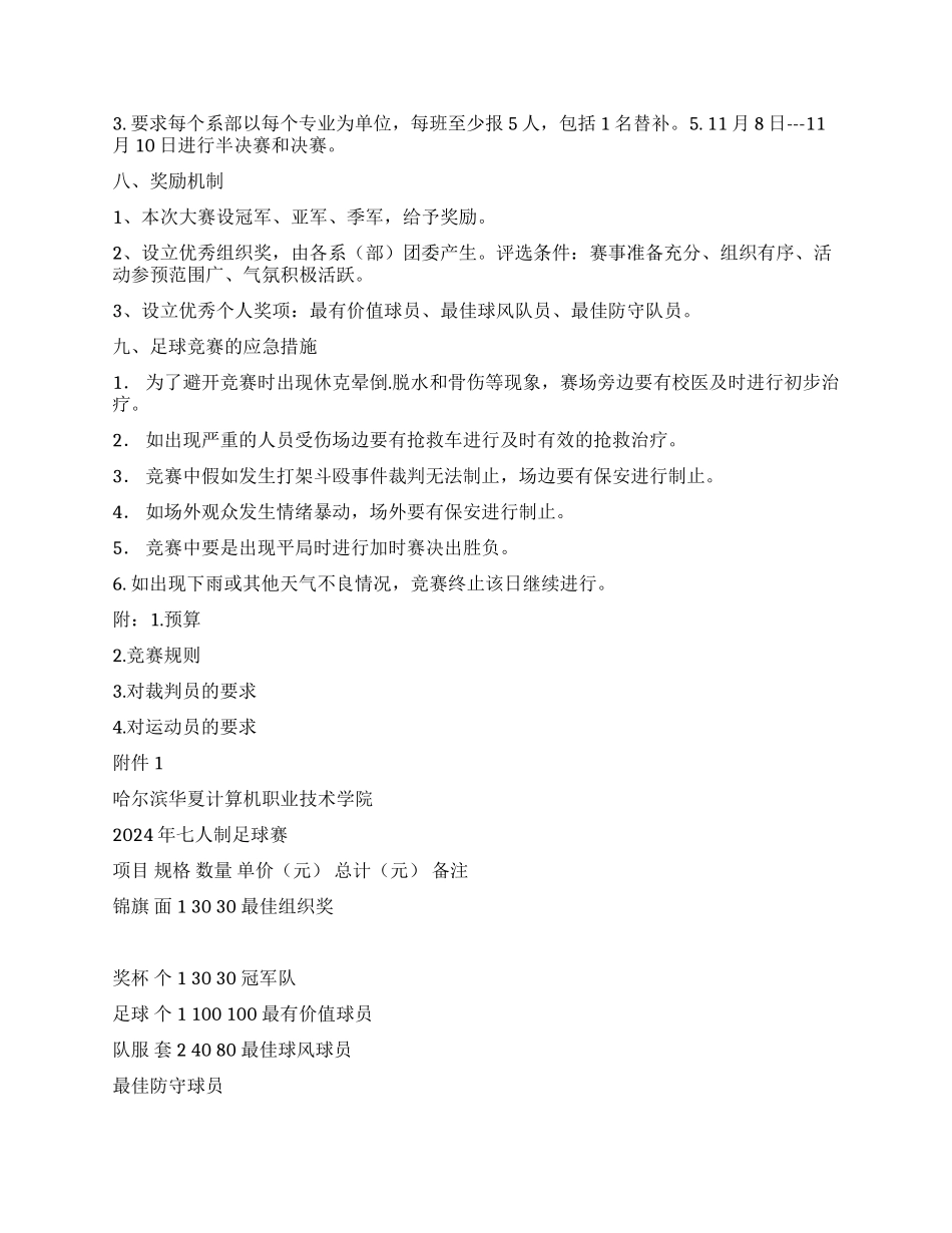 大学学院七人制足球球赛活动策划书_第2页