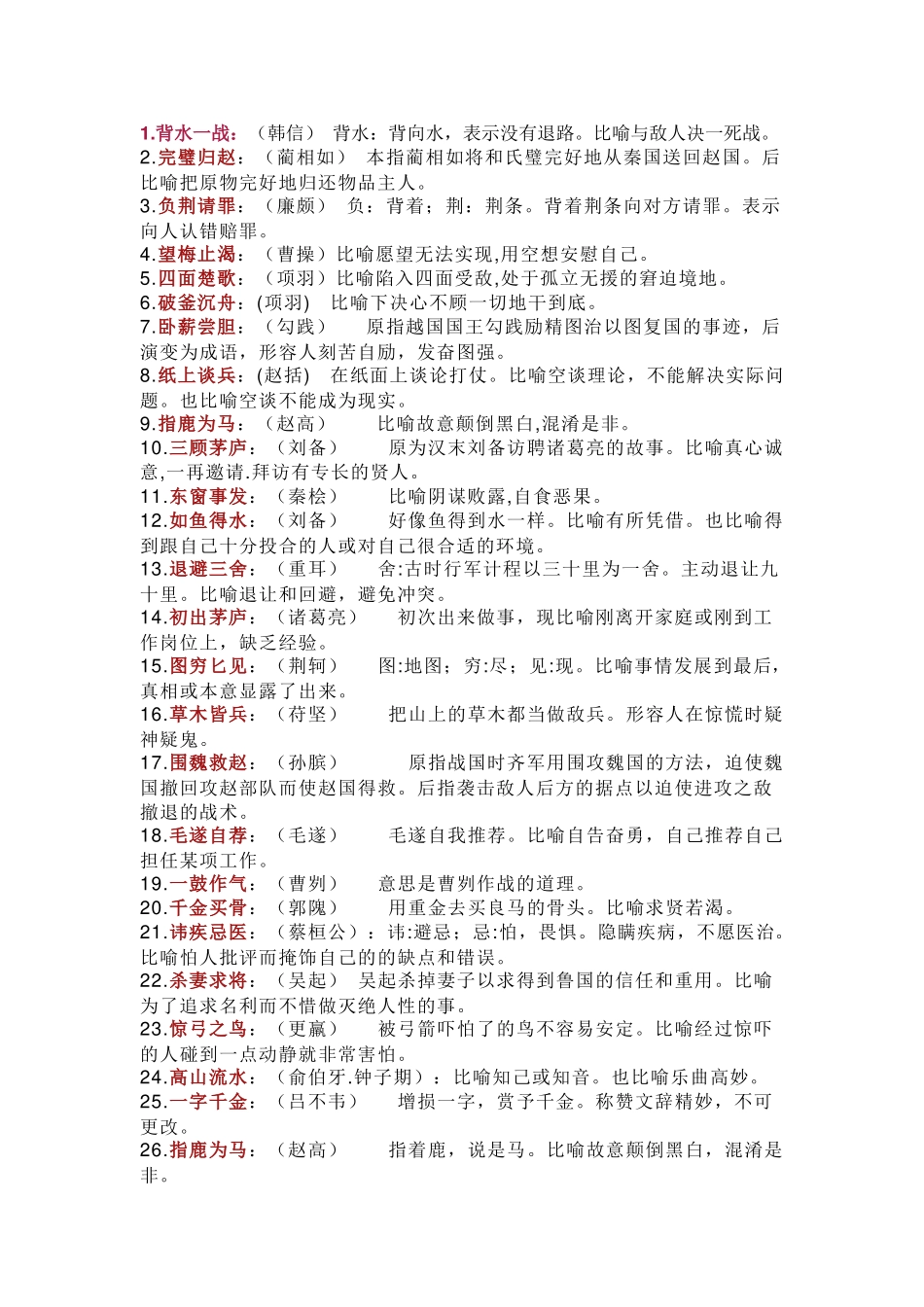 小学语文113个有关历史人物的成语_第1页