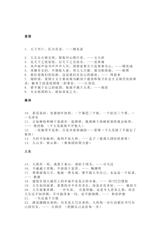小学语文138则名言