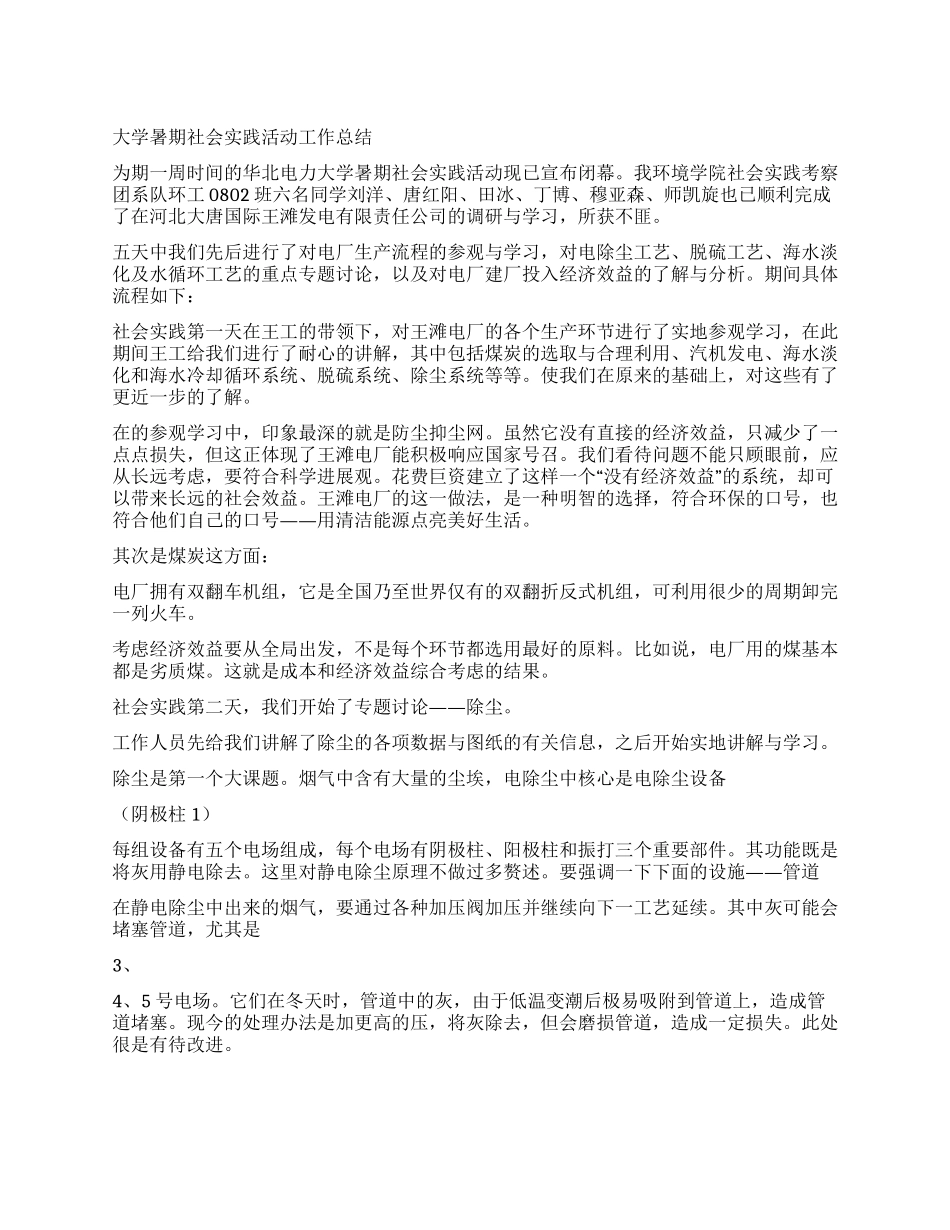 大学暑期社会实践活动工作总结_第1页