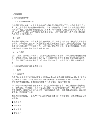 大学生2024年寒假市场营销社会实践报告