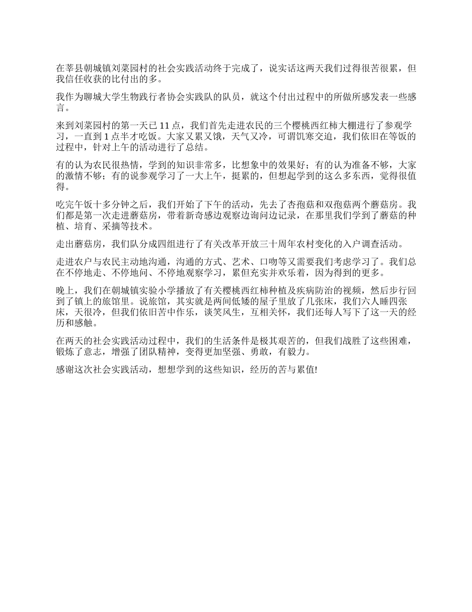 大学生2024年寒假社会实践活动有感_第1页