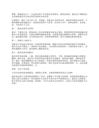 大学生2024年暑假实践报告