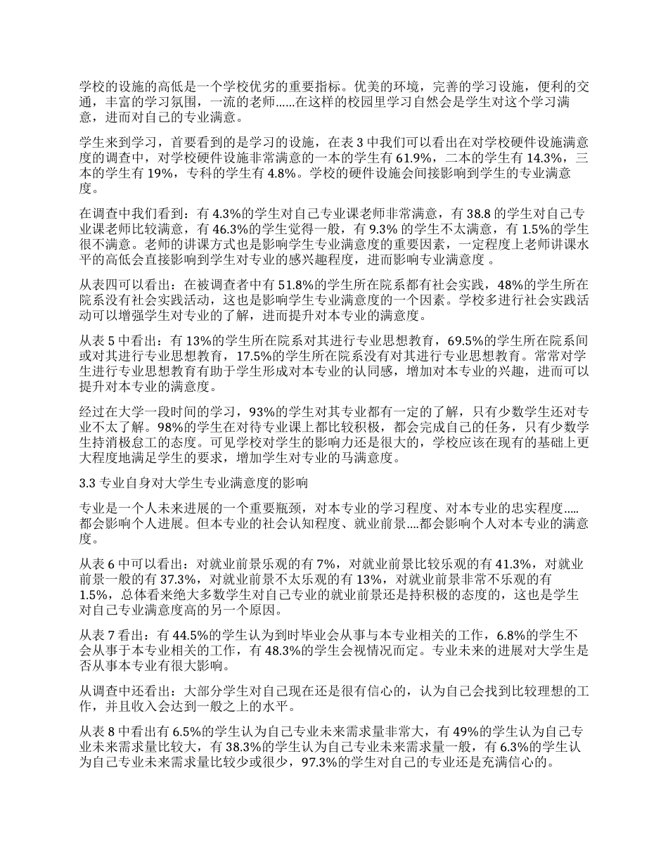大学生专业满意度调查报告的_第2页