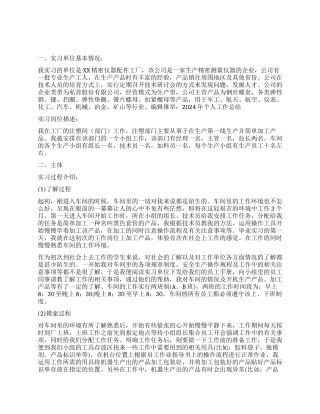 大学生假期实习报告范文