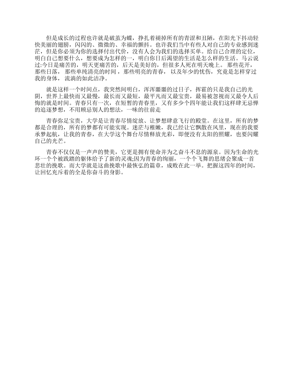 大学生奋斗励志演讲稿_第3页
