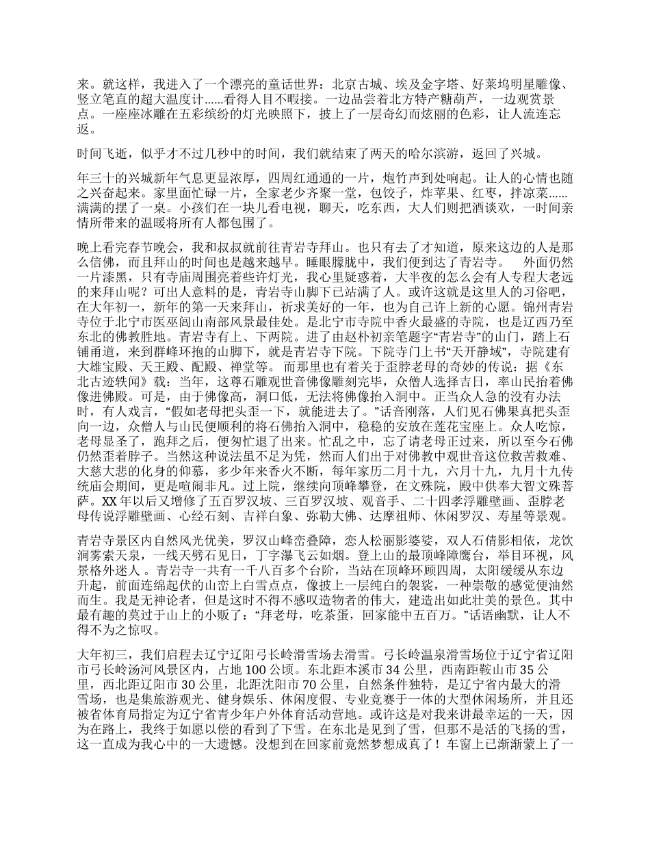 大学生寒假旅游社会实践报告_第2页