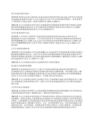 大学生就业现状的调查报告