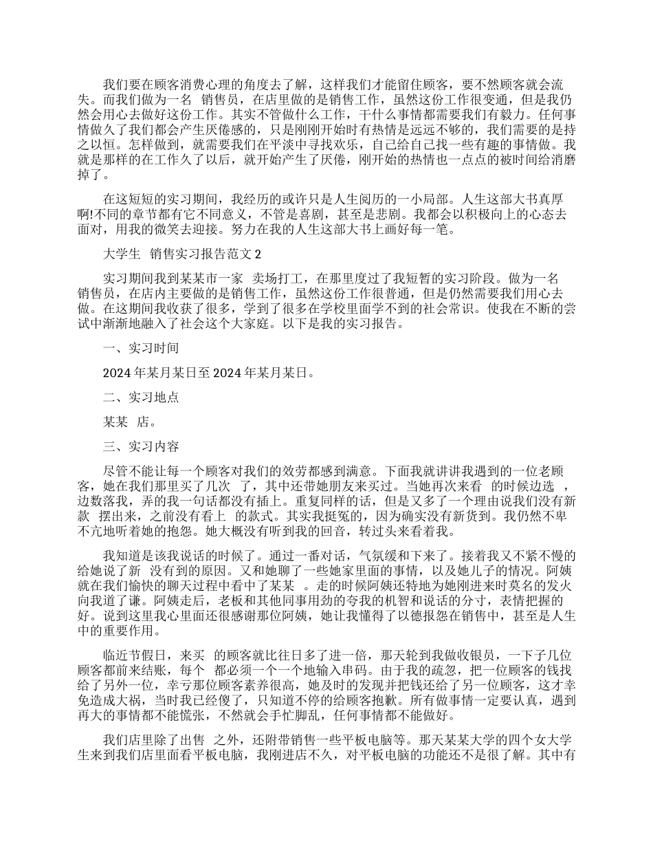 大学生手机销售实习报告例文2024_第2页