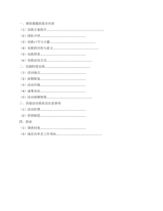 大学生手编社会实践活动策划书
