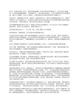 大学生机电一体化实习报告范文