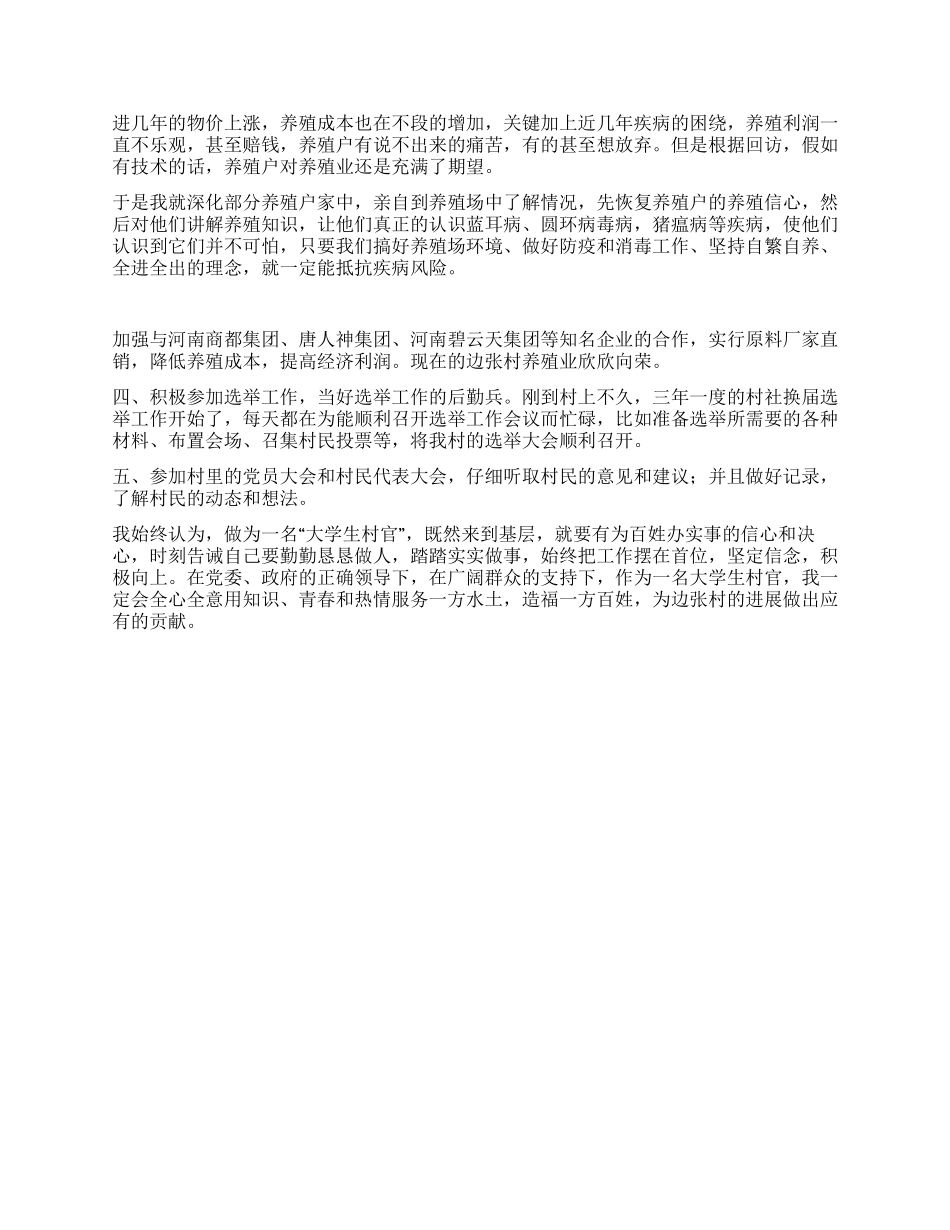 大学生村官村主任助理工作总结_第2页