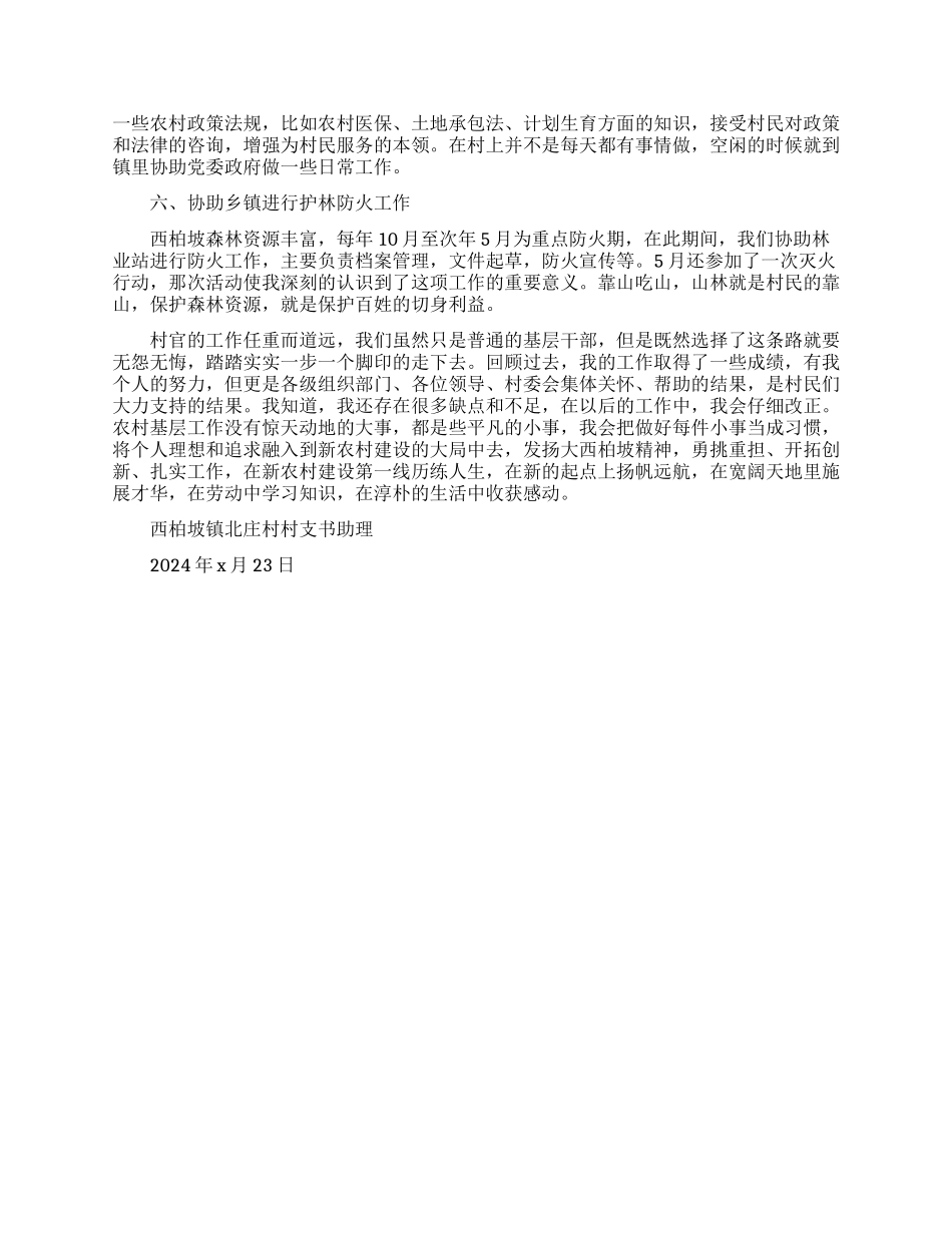 大学生村官述职报告封面_第3页