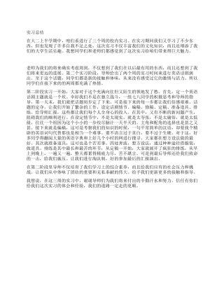 大学生校内实习总结
