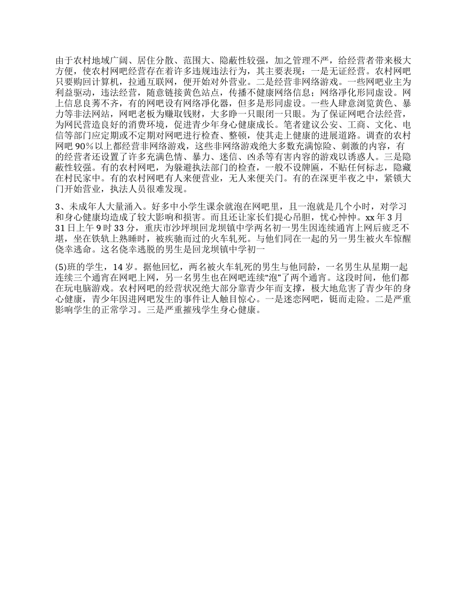 大学生社会实践调查报告关于农村网吧_第2页