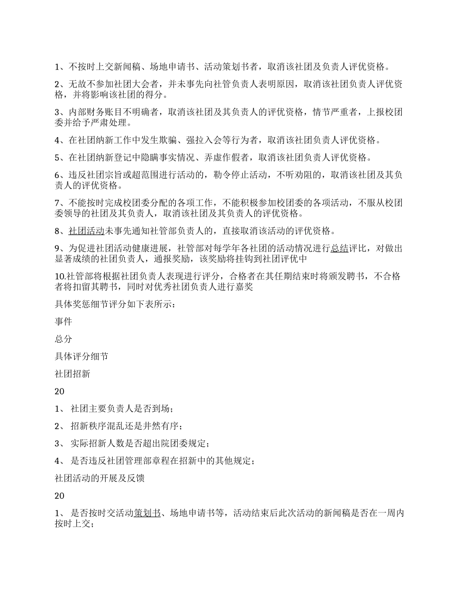 大学生社团及其负责人奖惩制度规则范文_第1页