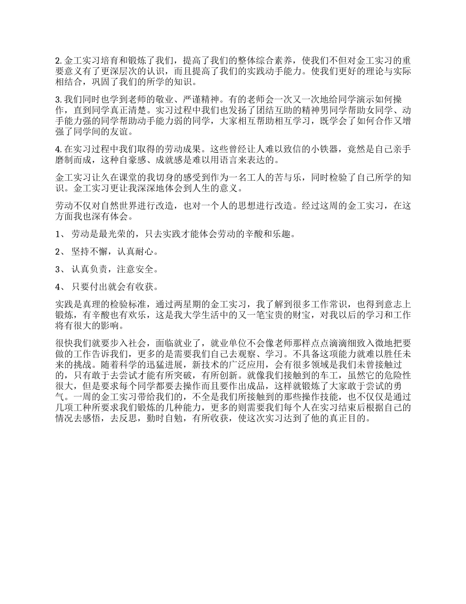 大学生金工实习报告范文_第3页